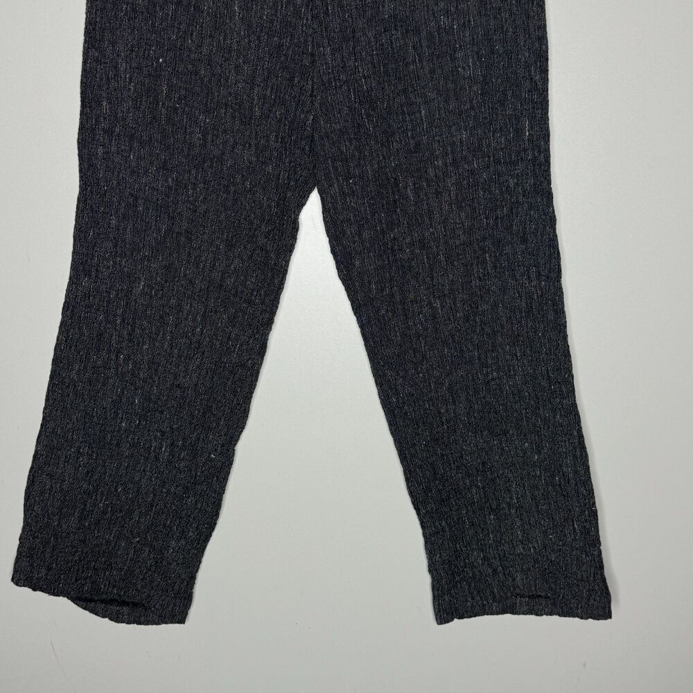 IC by Connie K Textured Linen Blend Lined Crop Pant Women's Size Medium - Picture 7 of 9